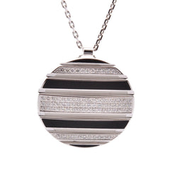 Necklace Chaumet Class One diamonds and enamel