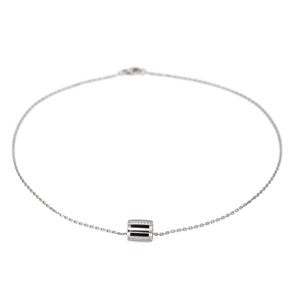 Collier Pendentif CHAUMET "Class One" en or blanc et diamants - Castafiore