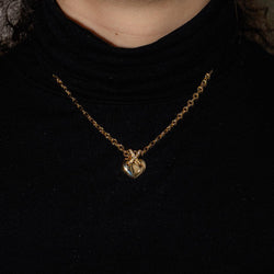 Collier Pendentif CHAUMET "Coeur Lien" en or jaune et diamants - Castafiore