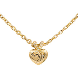 Collier Pendentif CHAUMET "Coeur Lien" en or jaune et diamants - Castafiore
