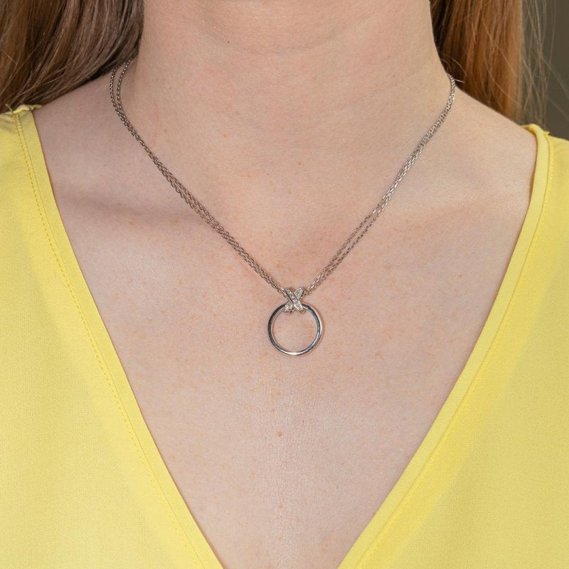 Chaumet Necklace  White gold links  diamond