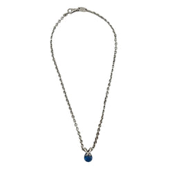 Collier Pendentif CHAUMET "Liens" en or blanc, saphir et diamants - Castafiore