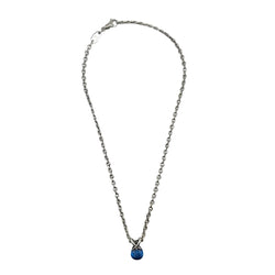 Collier Pendentif CHAUMET "Liens" en or blanc, saphir et diamants - Castafiore