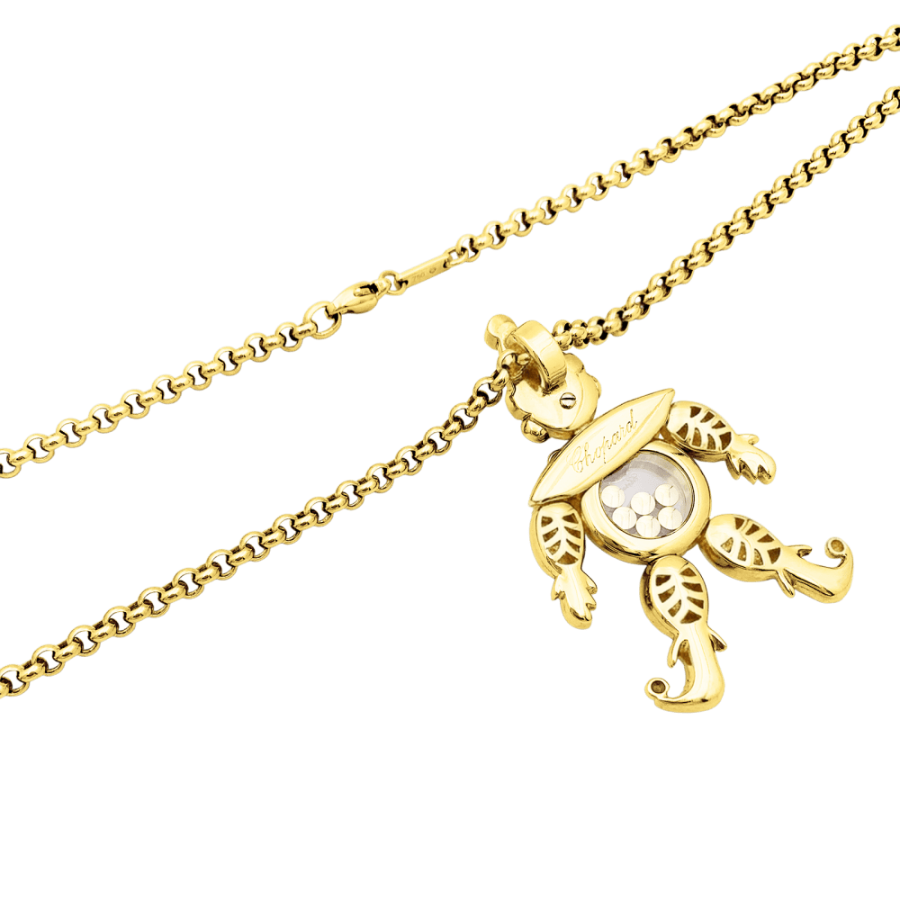 Necklace Chopard, "Happy Clown", yellow gold, colored stones. Large model.