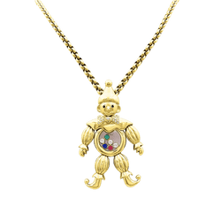 Necklace Chopard, "Happy Clown", yellow gold, colored stones. Large model.