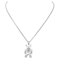 Collier Pendentif CHOPARD "Happy Diamond" en or blanc et diamants - Castafiore