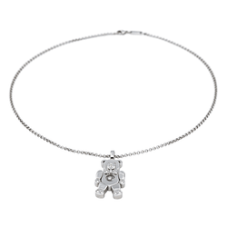 Collier Pendentif CHOPARD "Happy Diamond" en or blanc et diamants - Castafiore
