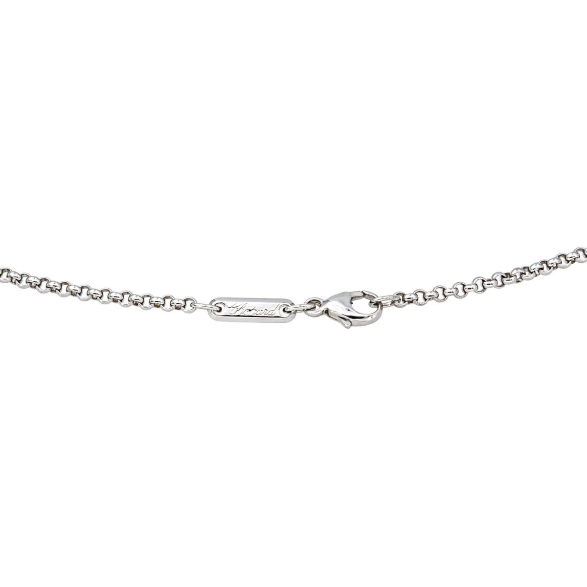 Collier Pendentif CHOPARD "Happy Diamond" en or blanc et diamants - Castafiore
