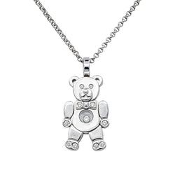 Collier Pendentif CHOPARD "Happy Diamond" en or blanc et diamants - Castafiore