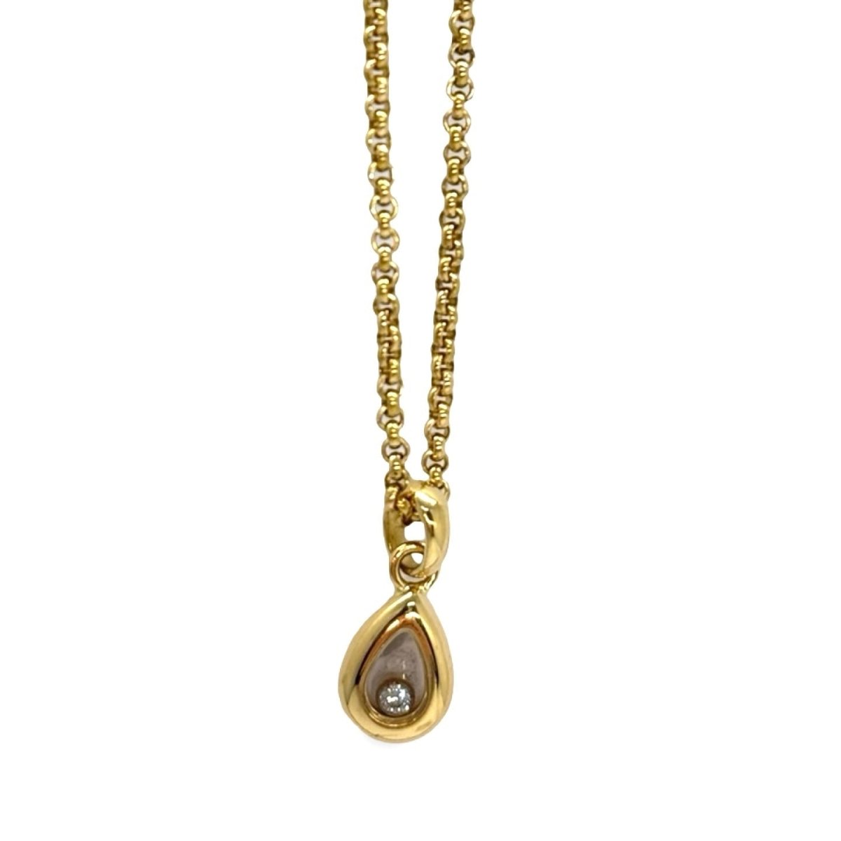 Collier Pendentif CHOPARD "Happy Diamond" en or jaune et diamant - Castafiore