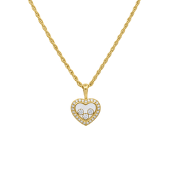 Collier Pendentif CHOPARD "Happy Diamond" en or jaune et diamants - Castafiore