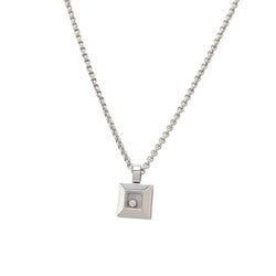 Collier Pendentif CHOPARD "Happy Diamonds" en or blanc et diamant - Castafiore