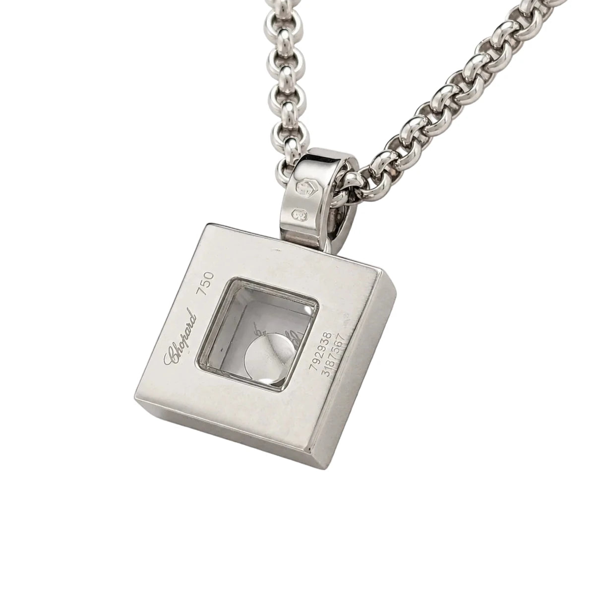 Collier Pendentif CHOPARD "Happy Diamonds" en or blanc et diamant - Castafiore
