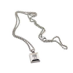 Collier Pendentif CHOPARD "Happy Diamonds" en or blanc et diamant - Castafiore
