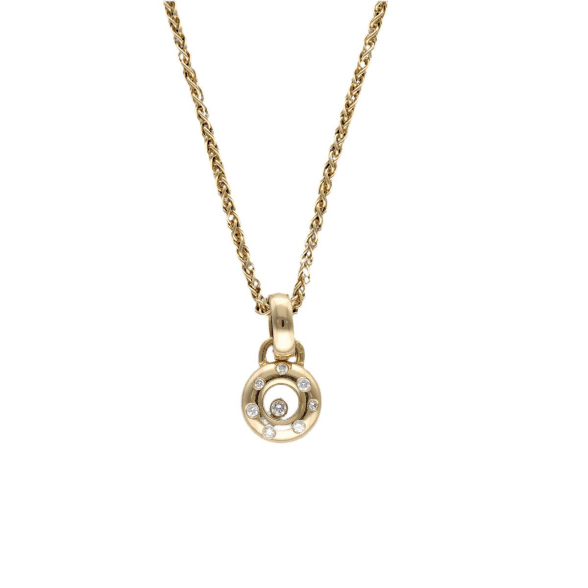 Collier Pendentif CHOPARD "Happy Diamonds" en or jaune et diamants - Castafiore