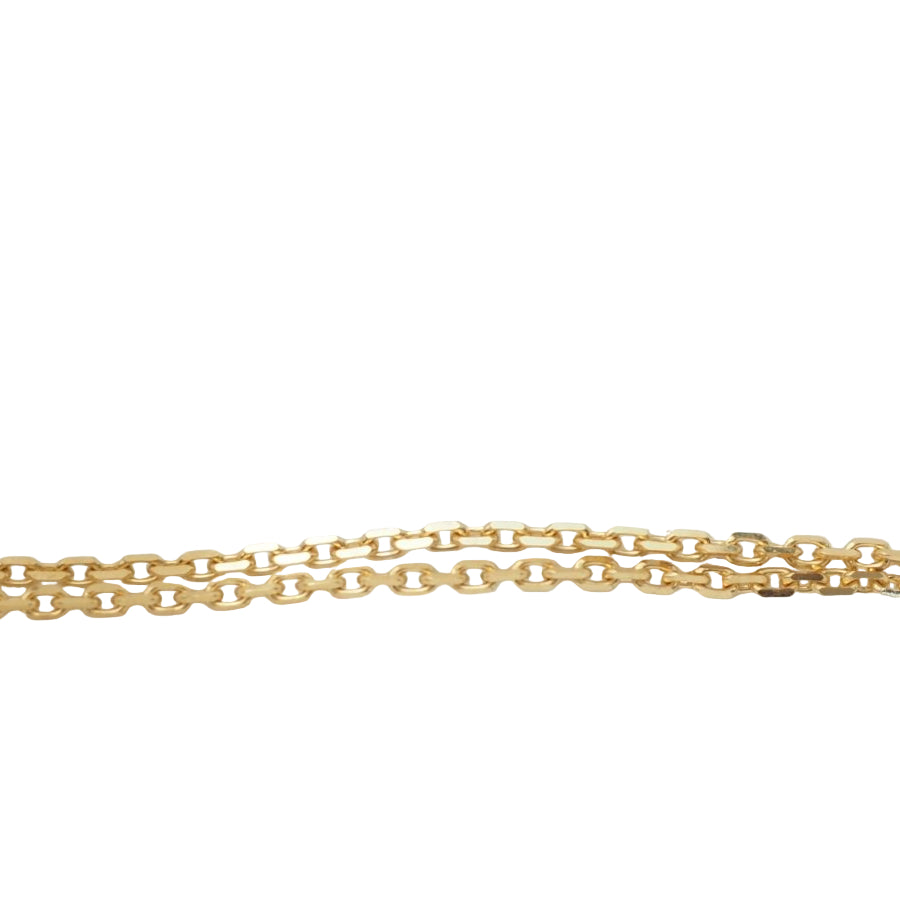 Collier pendentif croix en or jaune et grenats - Castafiore