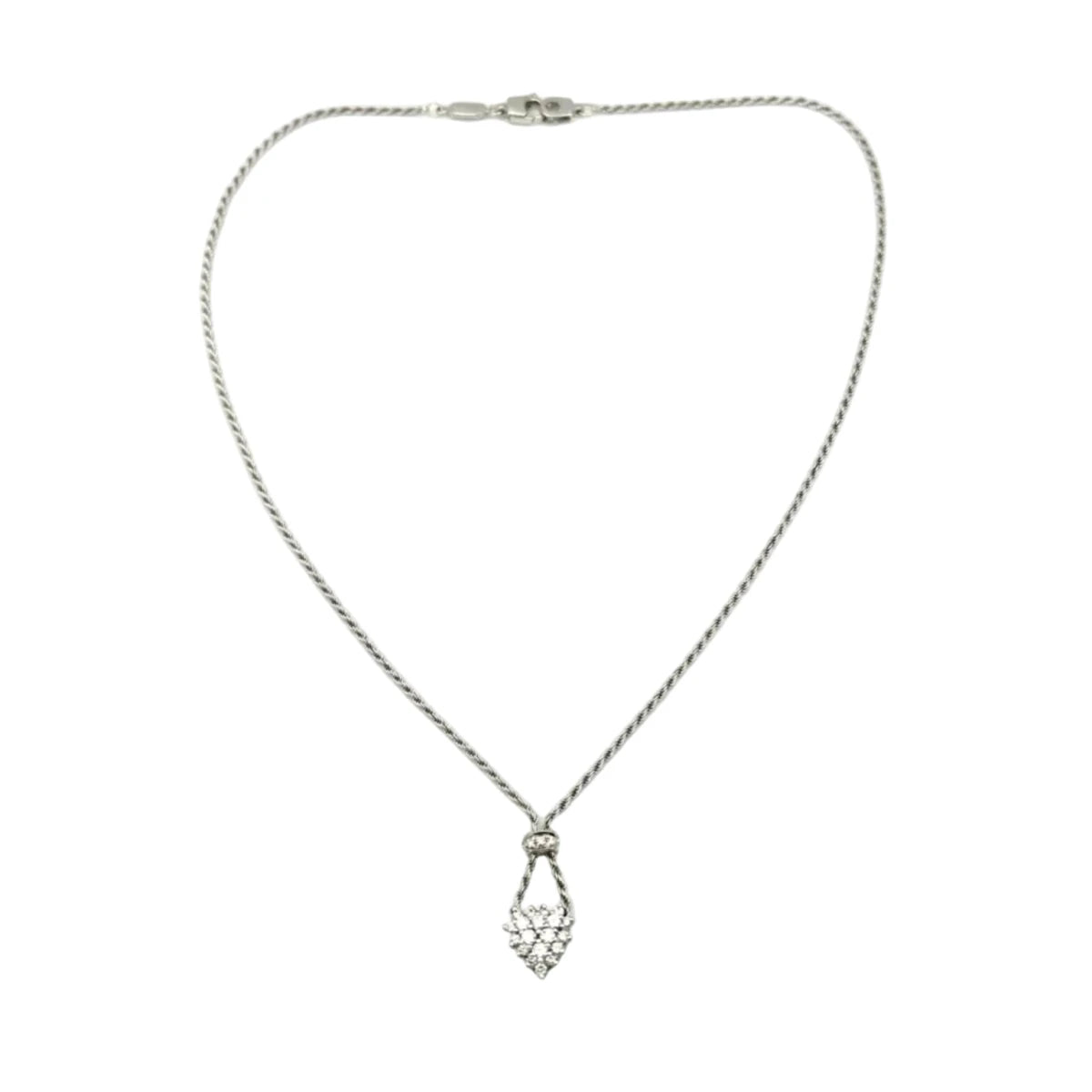 Collier Pendentif DAMIANI en or blanc et diamants - Castafiore