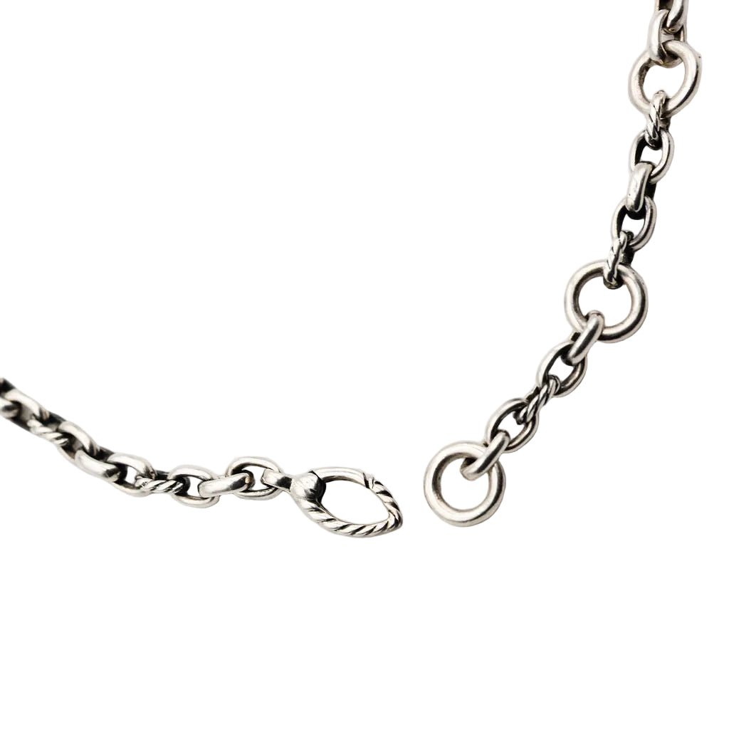 Collier Pendentif DAVID YURMAN en argent, nacre et diamants - Castafiore