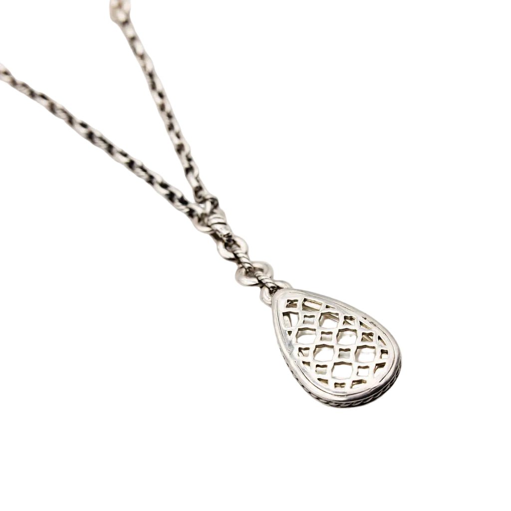 Collier Pendentif DAVID YURMAN en argent, nacre et diamants - Castafiore
