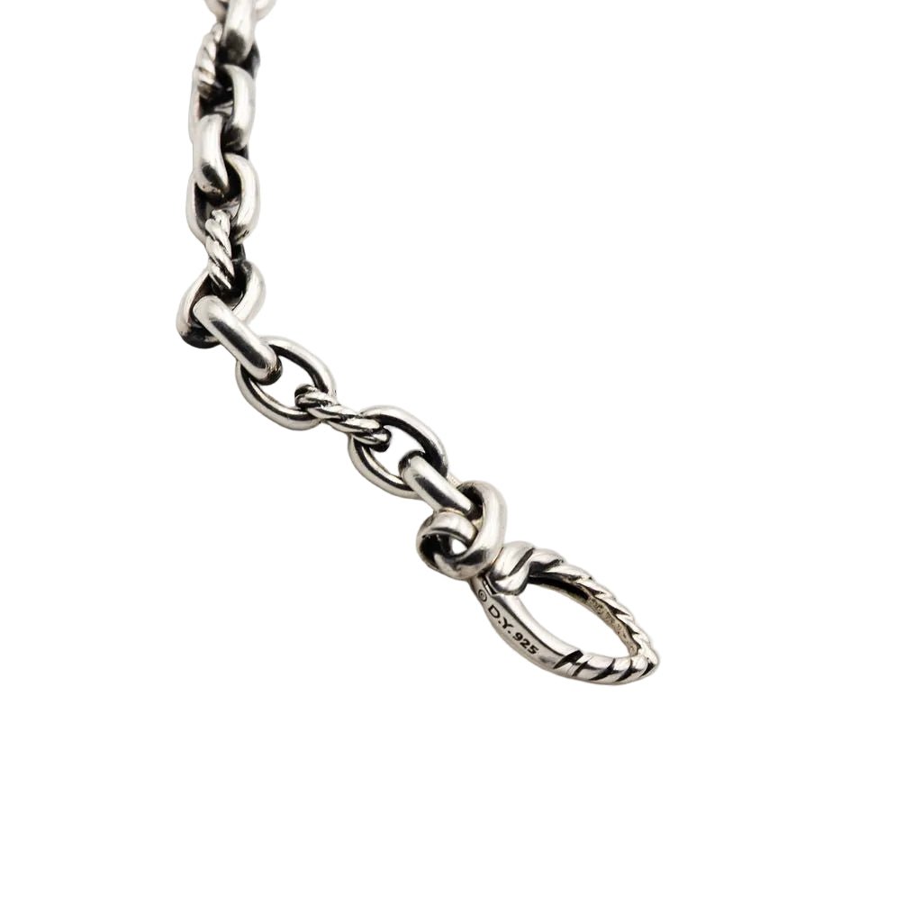 Collier Pendentif DAVID YURMAN en argent, nacre et diamants - Castafiore