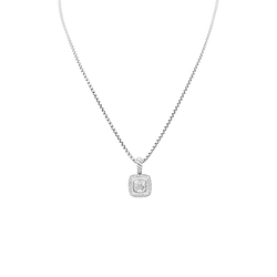 Collier Pendentif DAVID YURMAN "Petite Albion" en argent, topaze et diamants - Castafiore