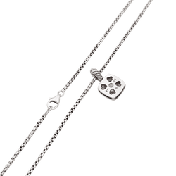 Collier Pendentif DAVID YURMAN "Petite Albion" en argent, topaze et diamants - Castafiore