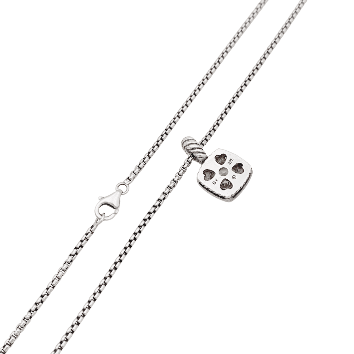 Collier Pendentif DAVID YURMAN "Petite Albion" en argent, topaze et diamants - Castafiore