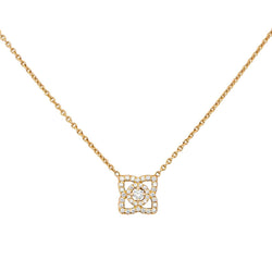 Collier Pendentif DE BEERS "Lotus" en or rose et diamants - Castafiore