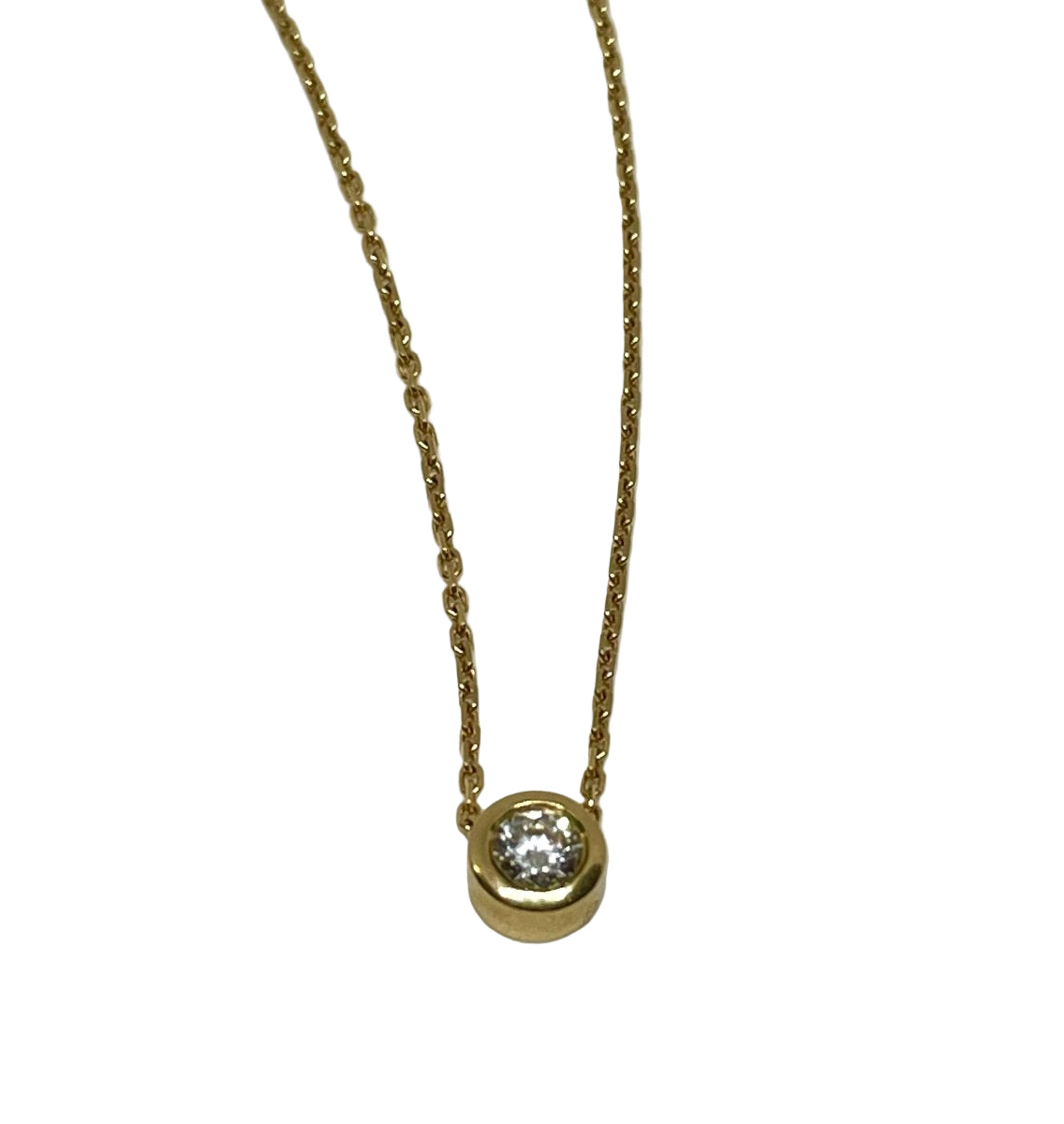 Collier - Pendentif diamant 0,25cts or jaune - Castafiore