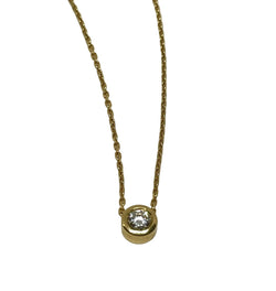 Collier - Pendentif diamant 0,25cts or jaune - Castafiore