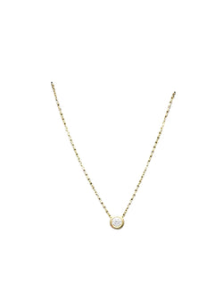 Collier - Pendentif diamant 0,25cts or jaune - Castafiore