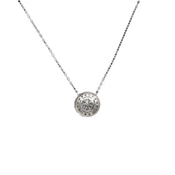 Collier pendentif diamant 0,57 Ct K - VS en or gris 18 Cts. 42 cm. - Castafiore