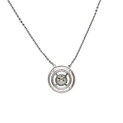 Collier pendentif diamant 0,60 Ct E - SI2 en or gris 18 Cts. Certifié HRD. - Castafiore