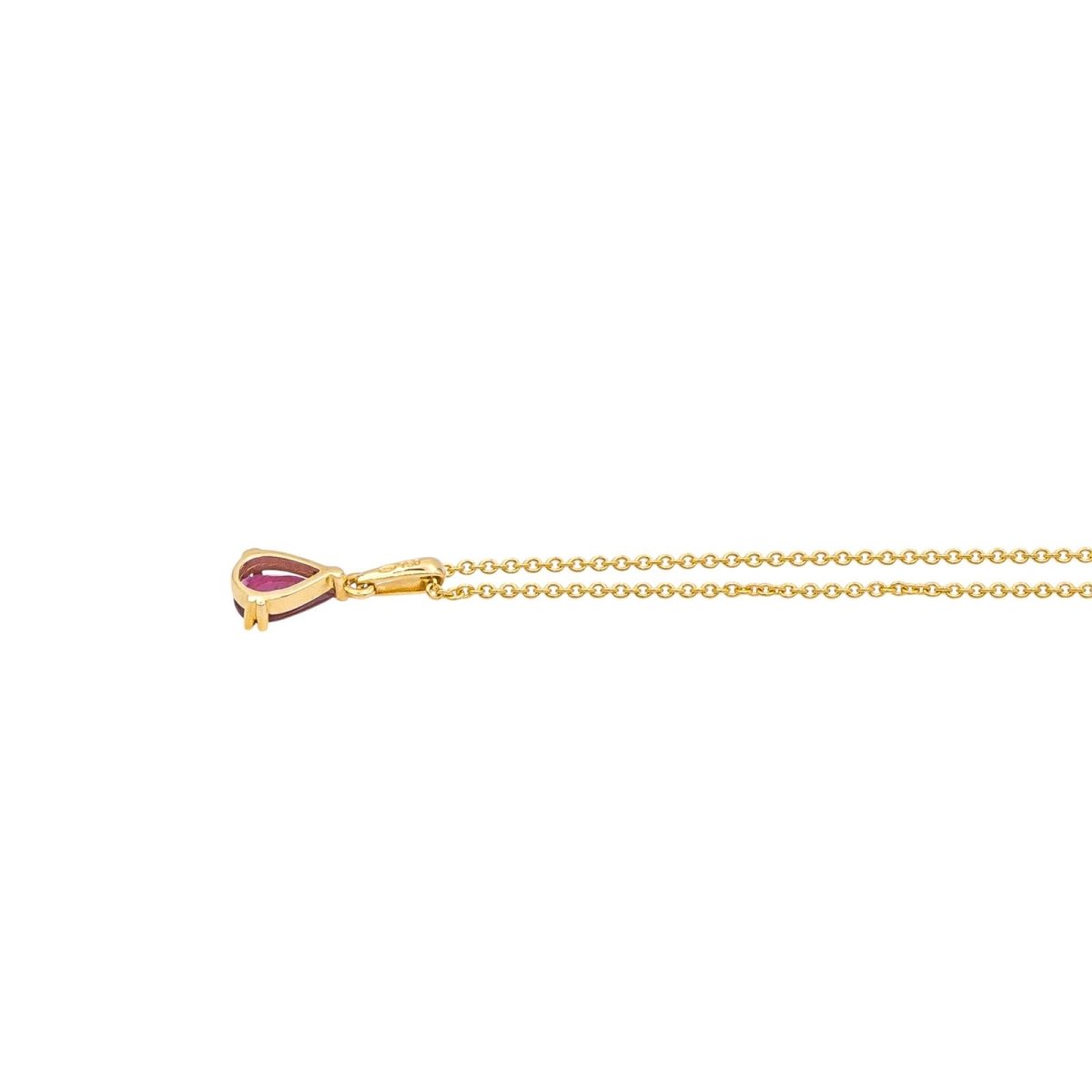 Collier Pendentif DIDIER GUÉRIN en or jaune et rubis - Castafiore
