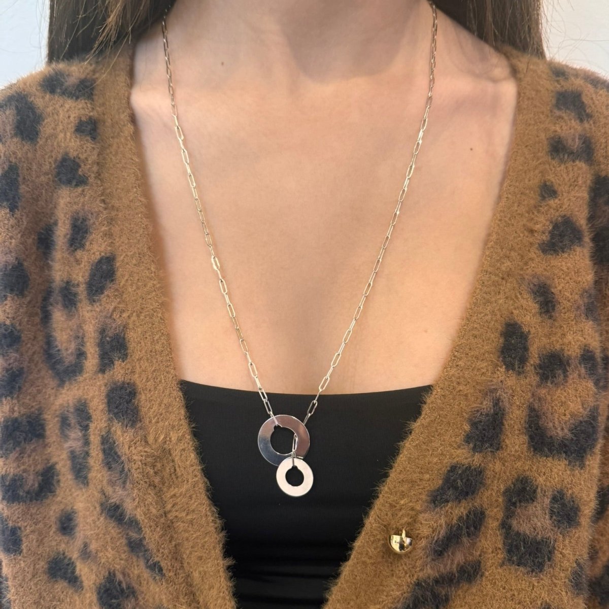 Collier Pendentif DINH VAN "Cible" en or blanc - Castafiore