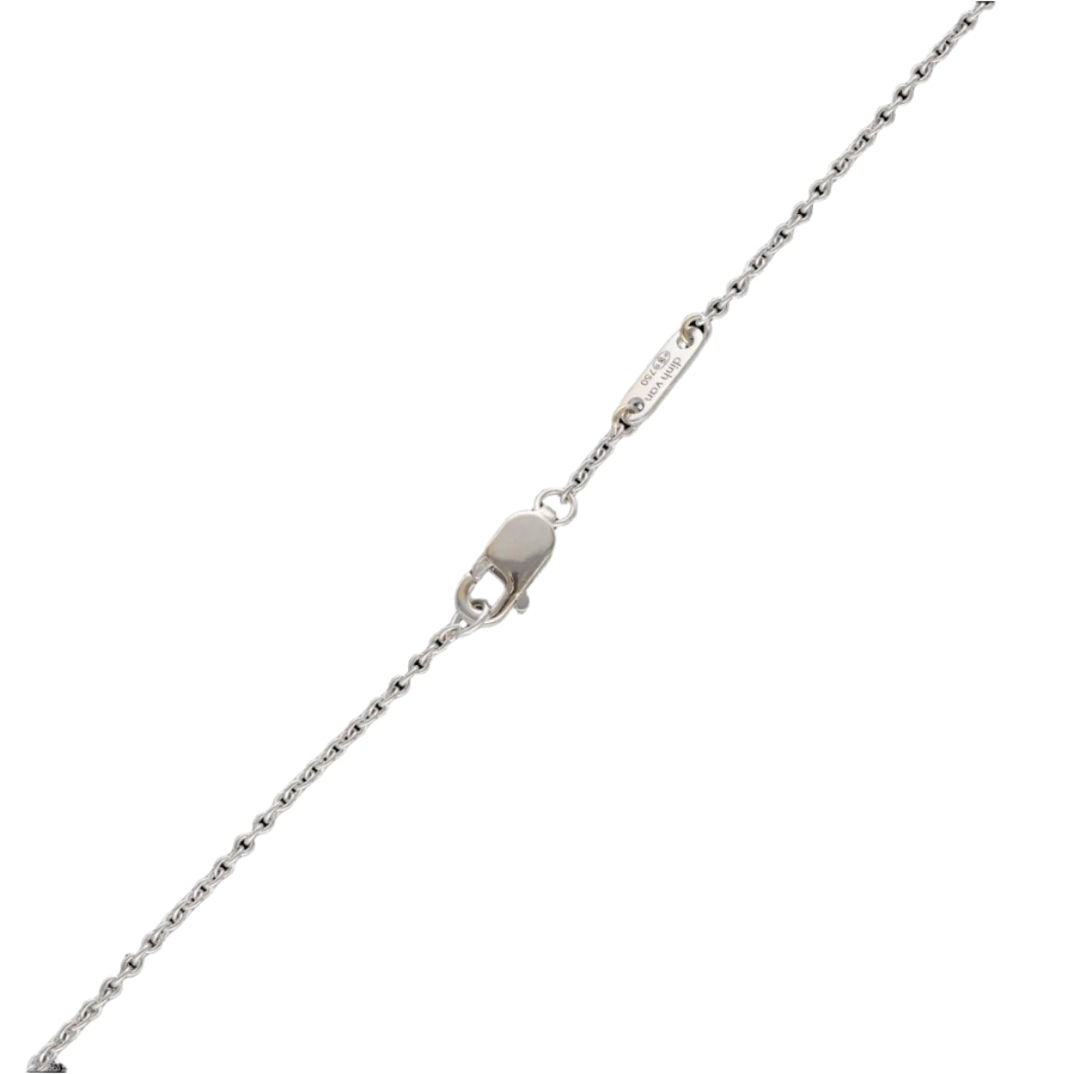 Collier pendentif Dinh Van "Cible" Grand Modèle en or gris 18K avec diamant – Vers 2015 - Castafiore