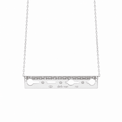Collier Pendentif DINH VAN en or blanc et diamants - Castafiore