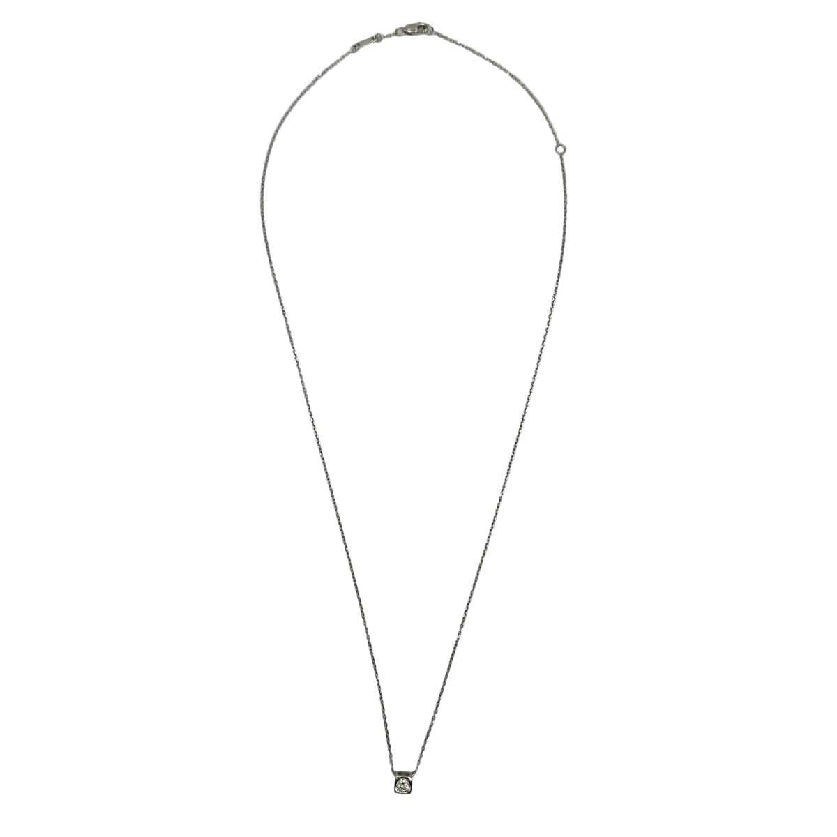 Collier Pendentif DINH VAN "Le Cube" en or blanc et diamant - Castafiore