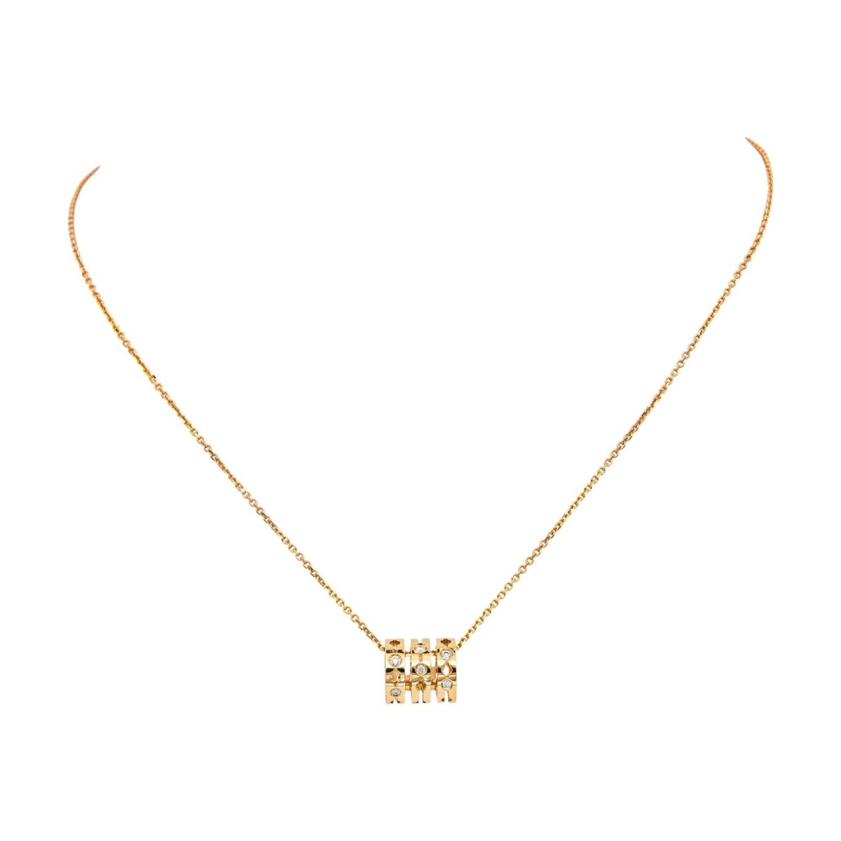 Dinh Van Necklace Pulse Yellow gold diamond