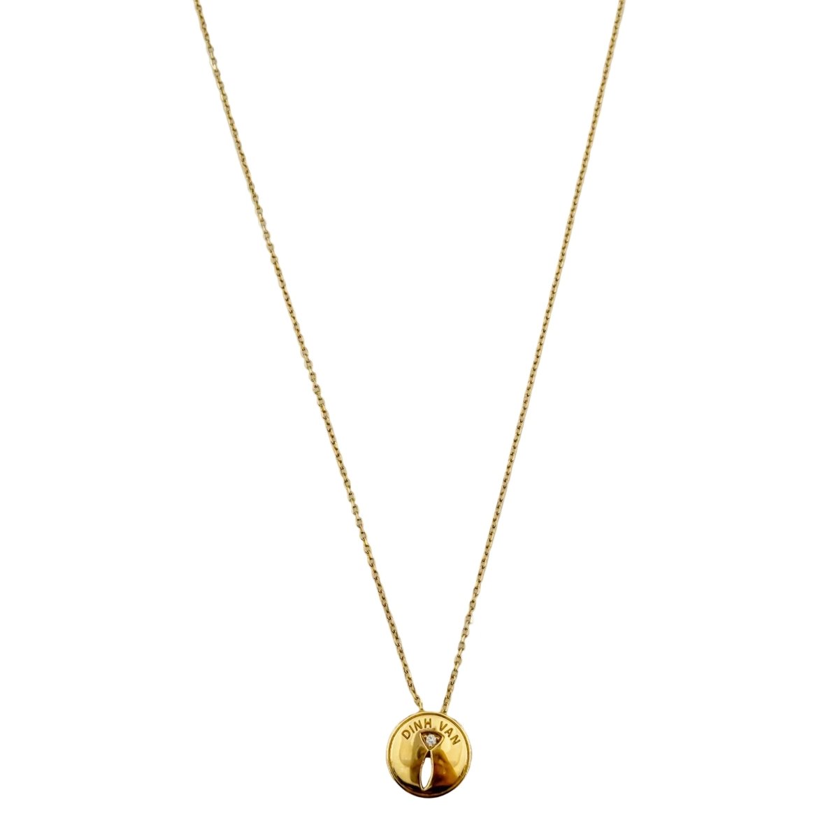 Collier Pendentif DINH VAN "Punaise" en or jaune et diamant - Castafiore