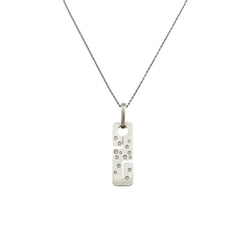 Collier Pendentif DINH VAN "Seventies" en or blanc et diamants - Castafiore