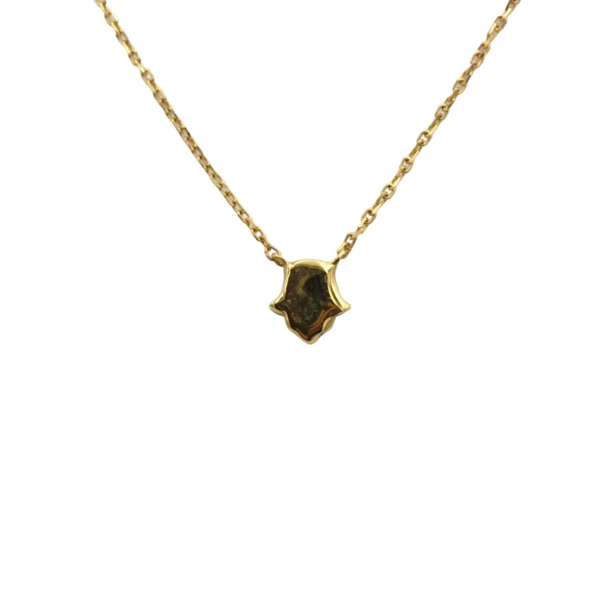 Collier Pendentif DJULA "Magic Touch Main" en or jaune, or blanc et diamants - Castafiore