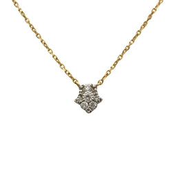 Collier Pendentif DJULA "Magic Touch Main" en or jaune, or blanc et diamants - Castafiore