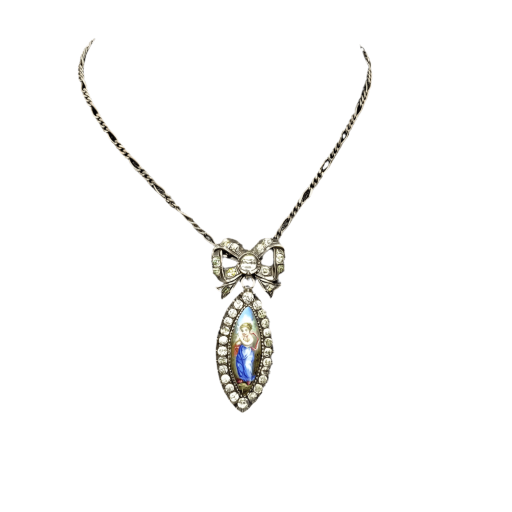 Collier Pendentif en argent et émail - Castafiore