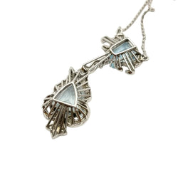 Collier Pendentif en or blanc, aigue-marine et diamants - Castafiore