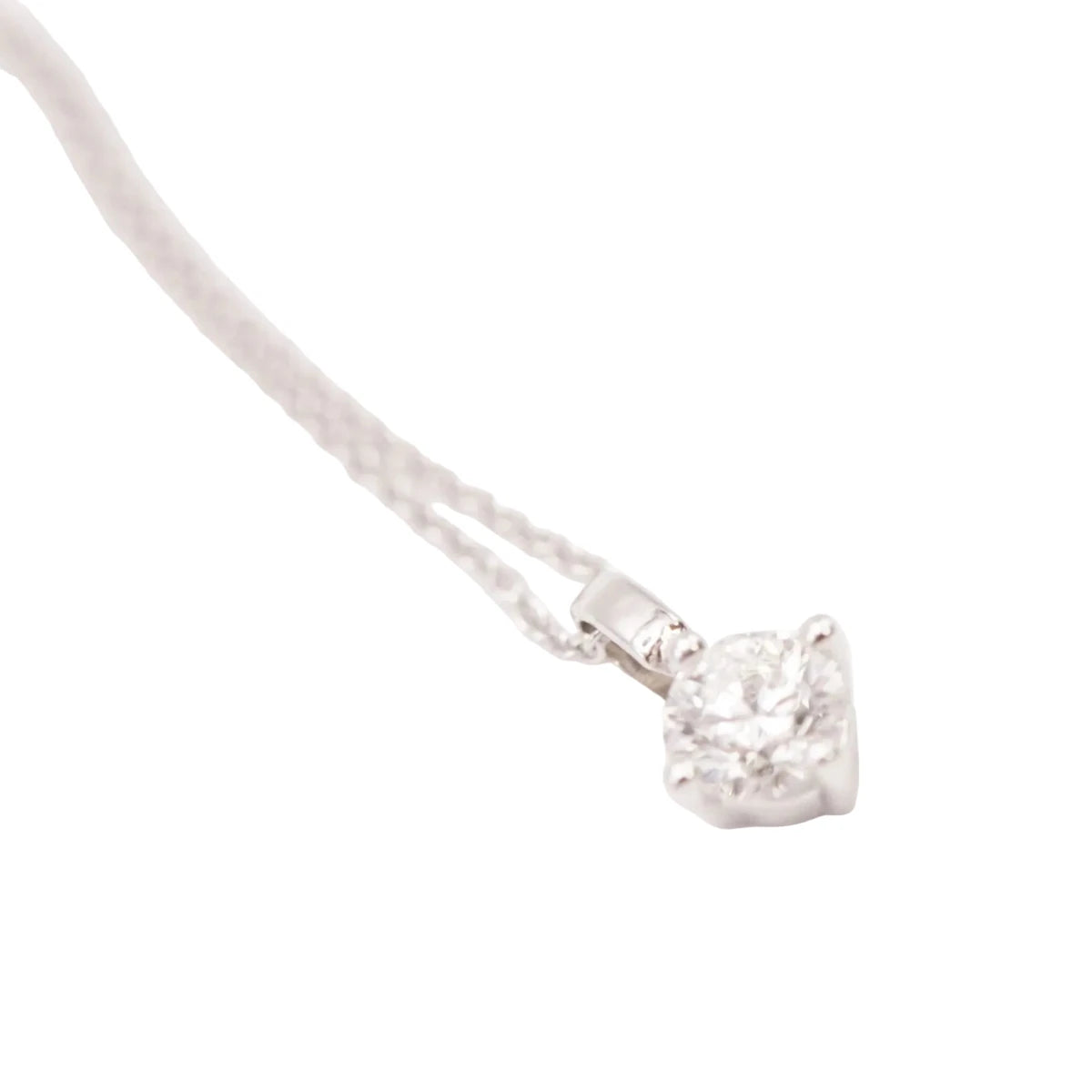 Collier Pendentif en or blanc, argent et diamant - Castafiore