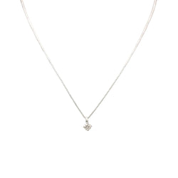 Collier Pendentif en or blanc, argent et diamant - Castafiore