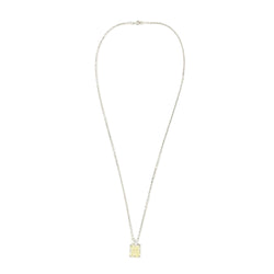 Collier Pendentif en or blanc, diamant fancy yellow et diamant - Castafiore