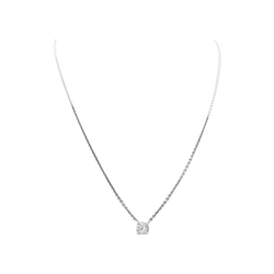 Necklace solitary, white gold and diamond.