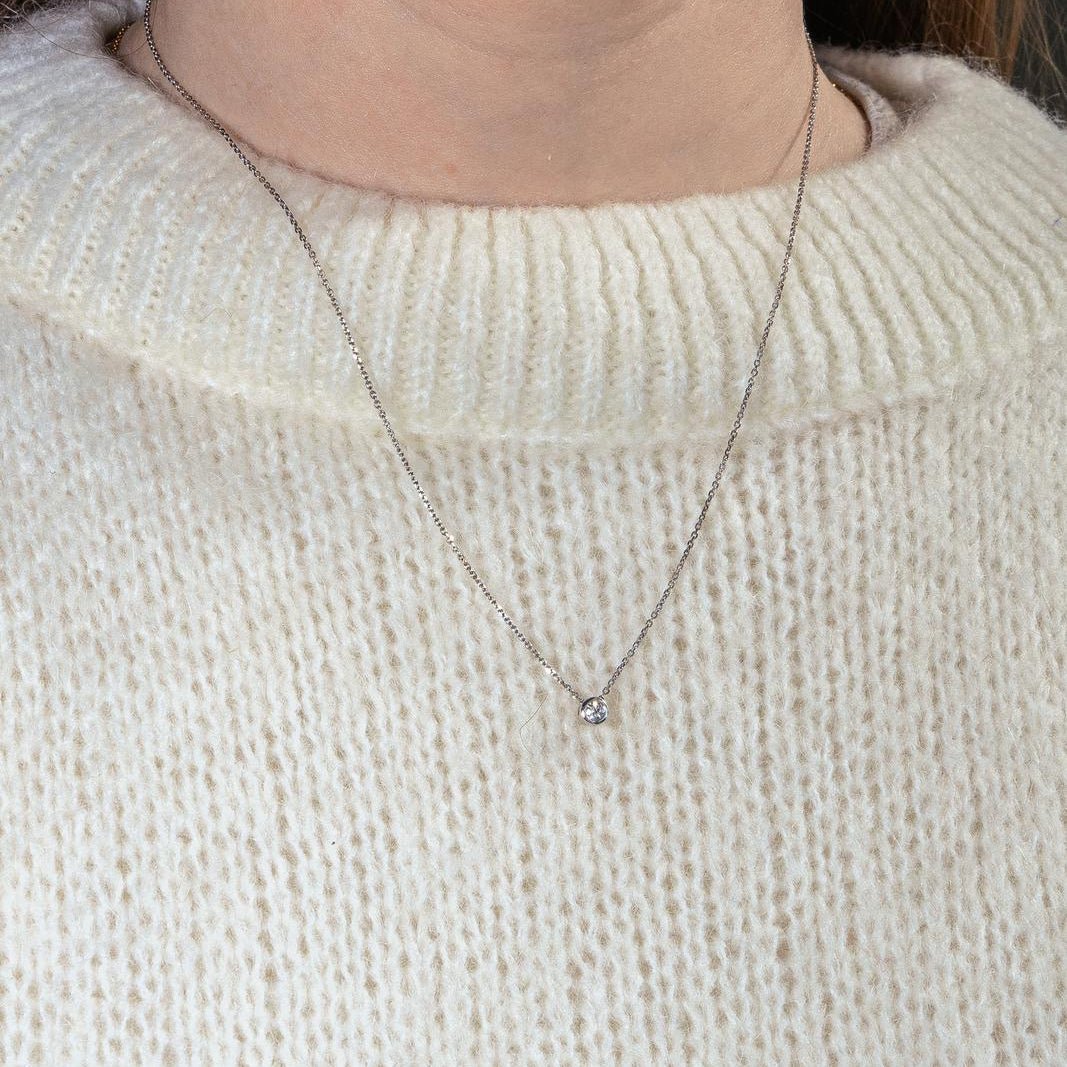 Collier Pendentif en or blanc et diamant - Castafiore